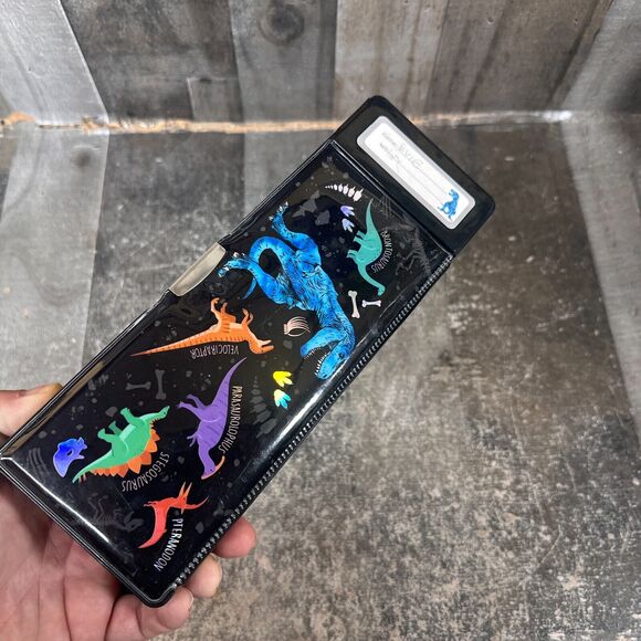 Dinosaur Hot Focus Retro Pencil Case Box Multi Compartment\ Calculator - Picture 4 of 11